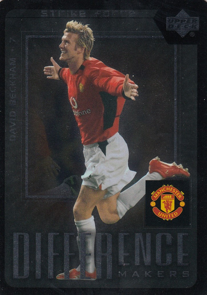 DM1. DAVID BECKHAM - MANCHESTER UNITED - INSERT - STRIKE FORCE - DIFFERENCE MAKERS