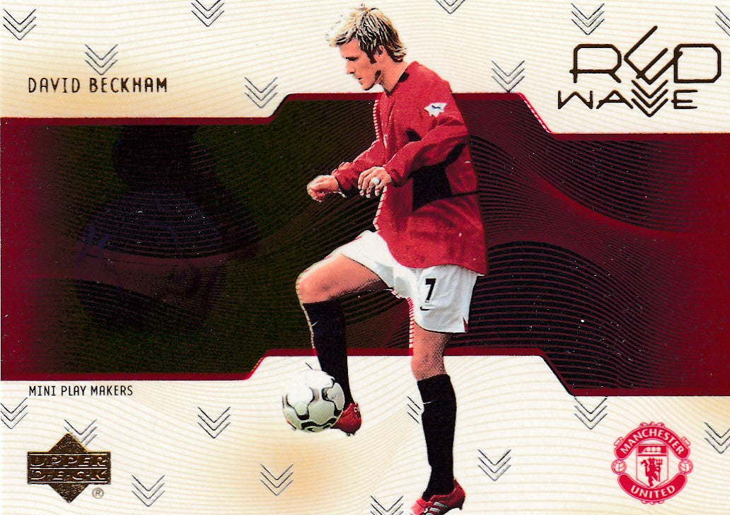 RW7. DAVID BECKHAM - MANCHESTER UNITED - INSERT - RED WAVE