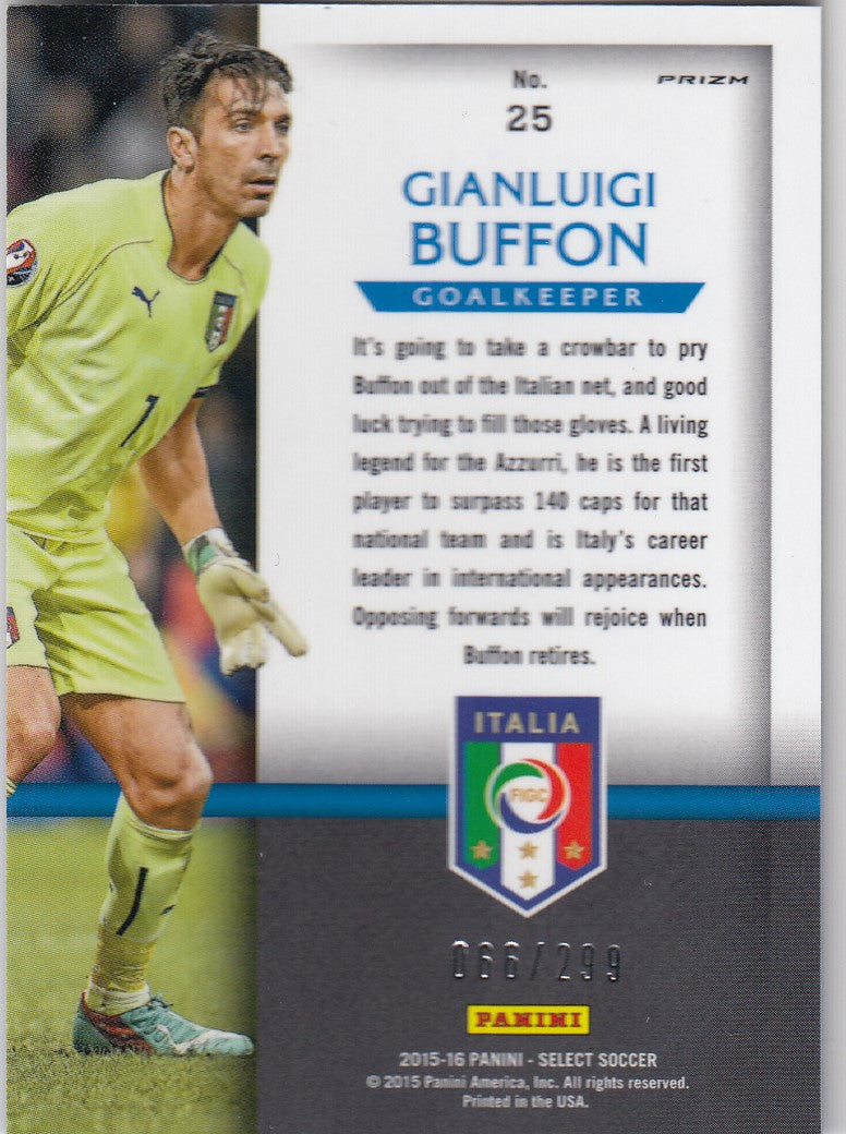 025. GIANLUIGI BUFFON - ITALIA - NATIONAL PRIDE - SELECT BLUE PRIZM - #299