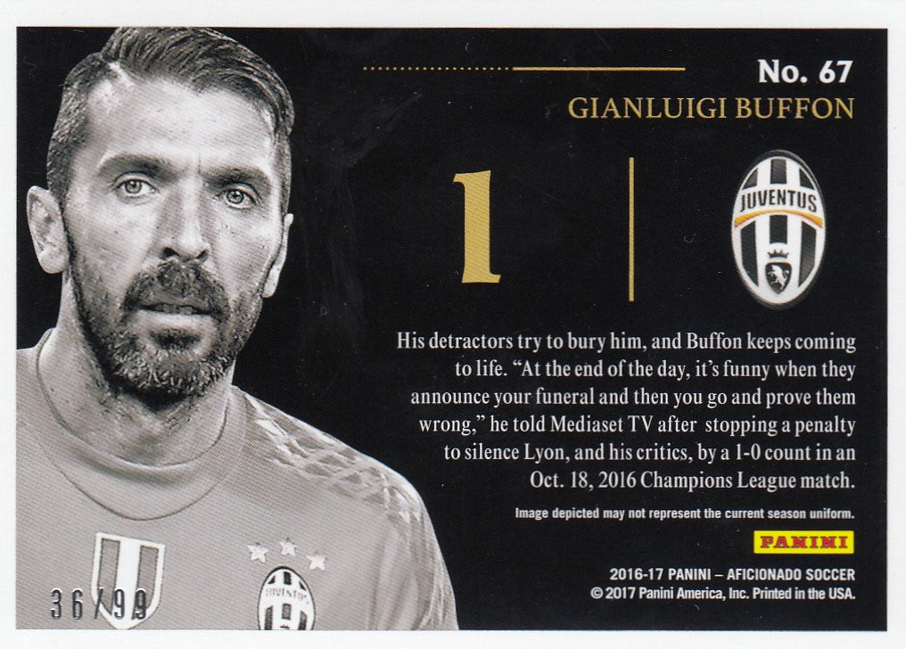 067. GIANLUIGI BUFFON - JUVENTUS - ARTIST`S PROOF PURPLE - #99