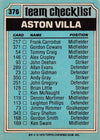 376. ASTON VILLA - CHECKLIST - UKRYSSET