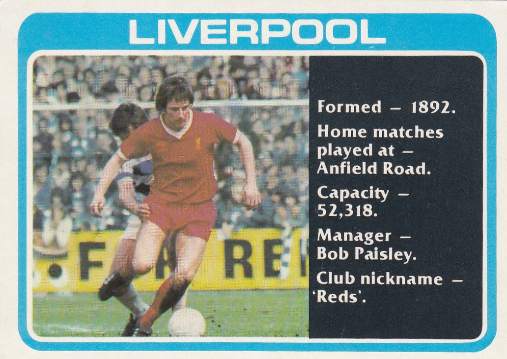 386. LIVERPOOL - CHECKLIST - UKRYSSET