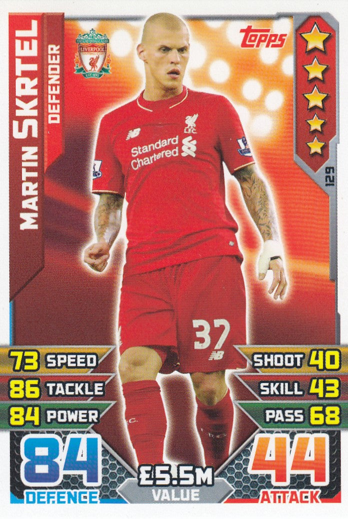 129. MARTIN SKRTEL - LIVERPOOL - DEFENDER