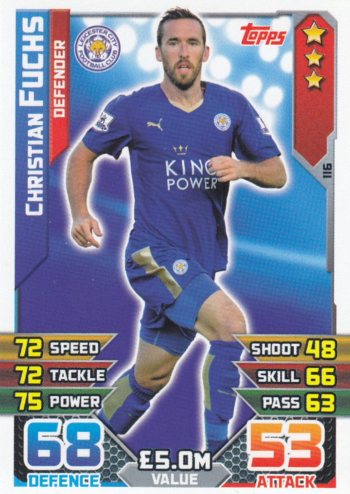 116. CHRISTIAN FUCHS - LEICESTER CITY - DEFENDER