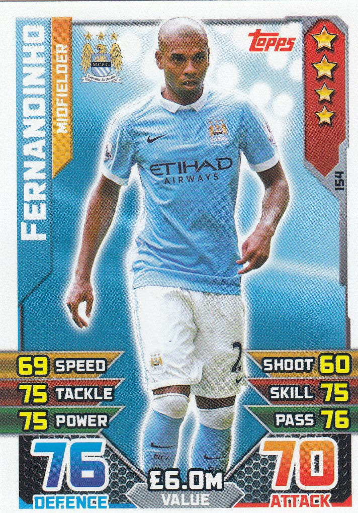 154. FERNANDINHO - MANCHESTER CITY - MIDFIELDER