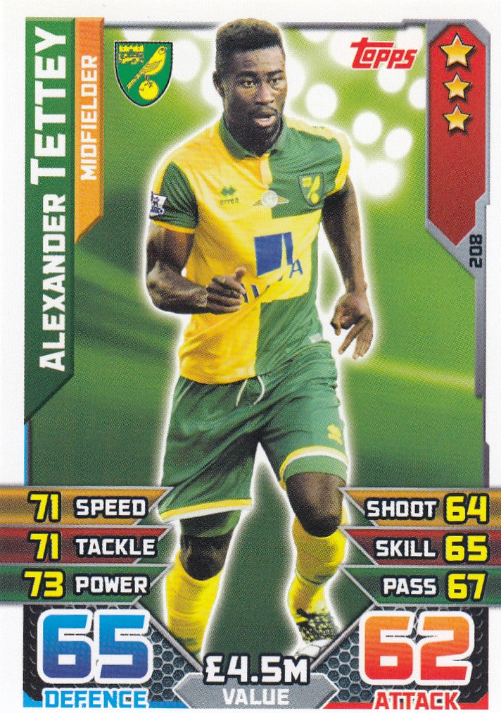 208. ALEXANDER TETTEY - NORWICH - MIDFIELDER