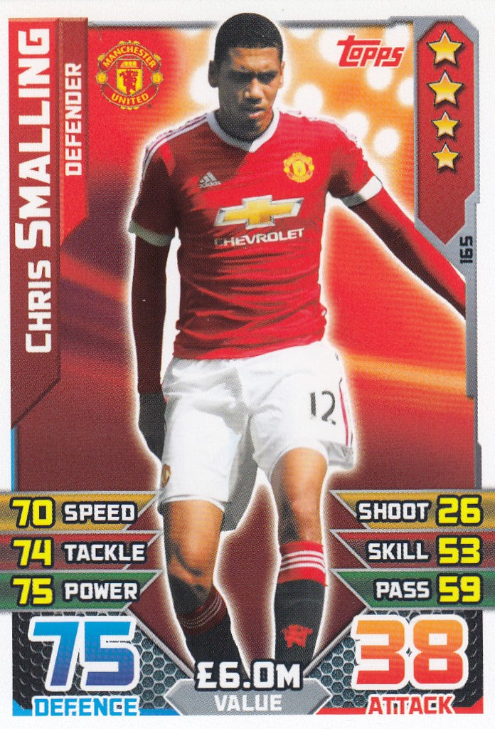 165. CHRIS SMALLING - MANCHESTER UNITED - DEFENDER