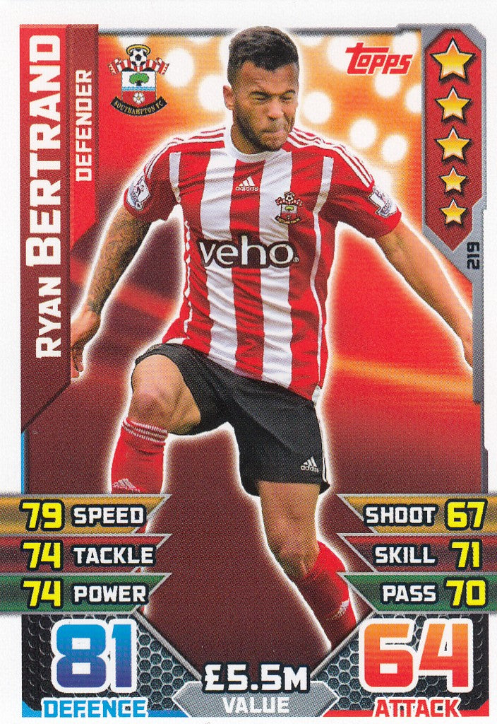 219. RYAN BERTRAND - SOUTHAMPTON - DEFENDER