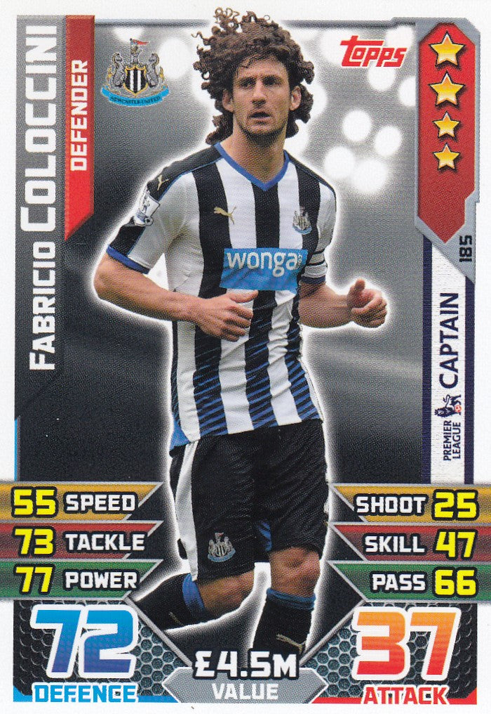 185. FABRICIO COLOCCINI - NEWCASTLE - DEFENDER - CAPTAIN