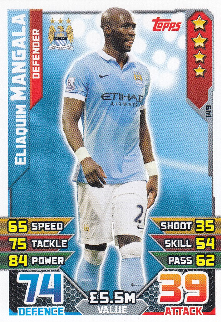149. ELIAQUIM MANGALA - MANCHESTER CITY - DEFENDER