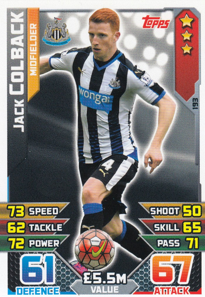 193. JACK COLBACK - NEWCASTLE - MIDFIELDER