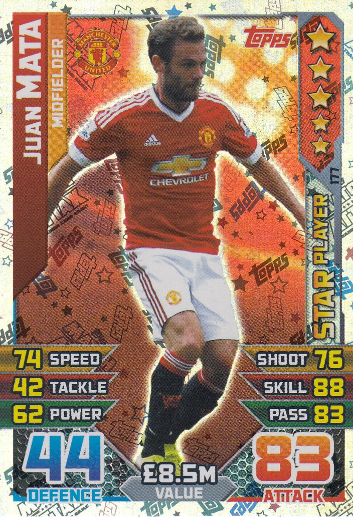 177. JUAN MATA - MANCHESTER UNITED - MIDFIELDER - STAR PLAYER