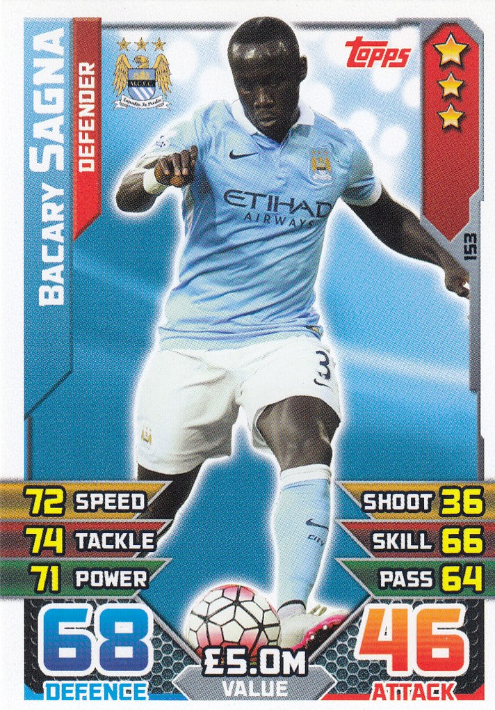 153. BACARY SAGNA - MANCHESTER CITY - DEFENDER
