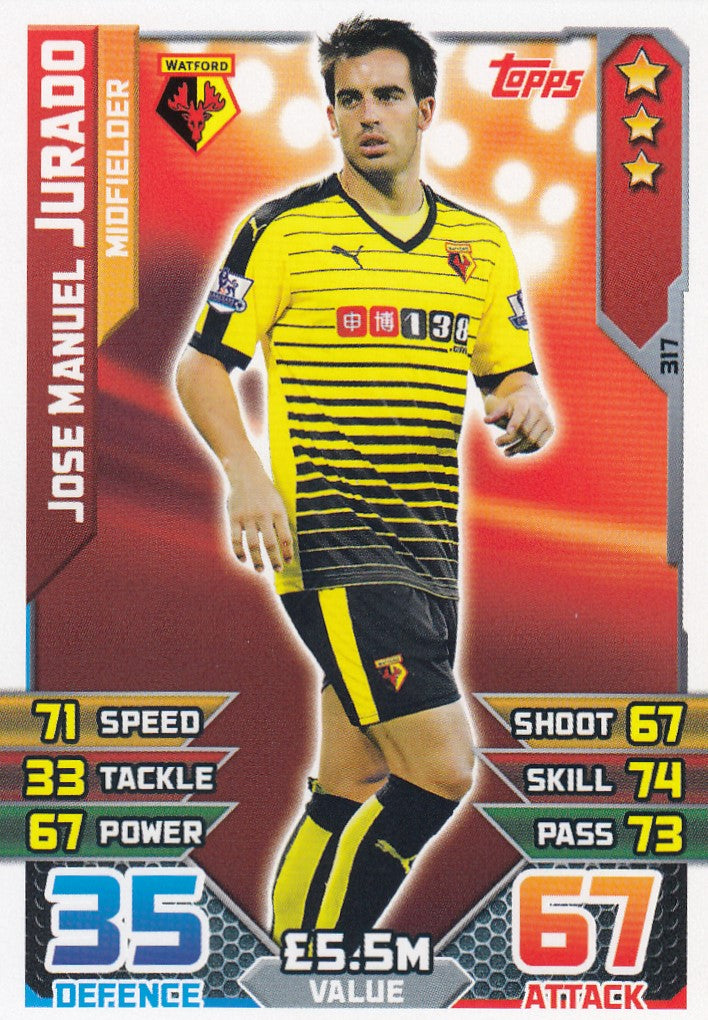 317. JOSE MANUEL JURADO - WATFORD - MIDFIELDER