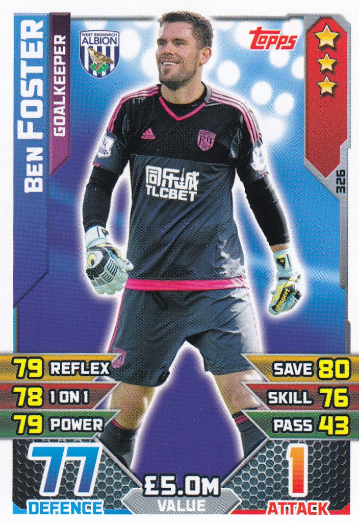 326. BEN FOSTER - WEST BROMWICH - GOALKEEPER