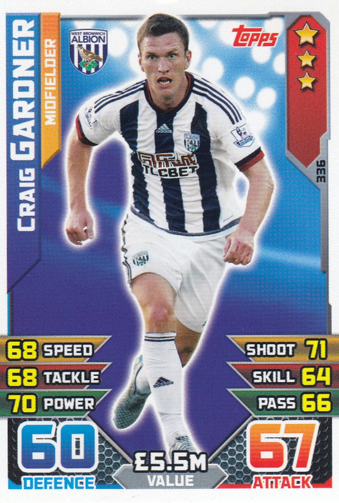 336. CRAIG GARDNER - WEST BROMWICH - MIDFIELDER