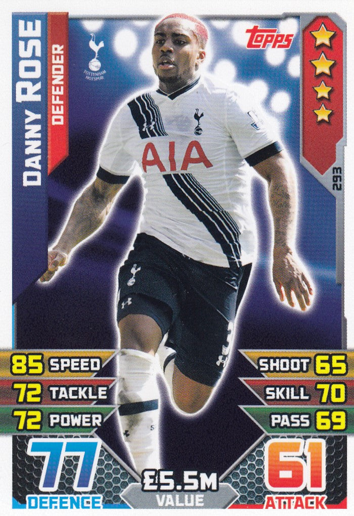 293. DANNY ROSE - TOTTENHAM - DEFENDER