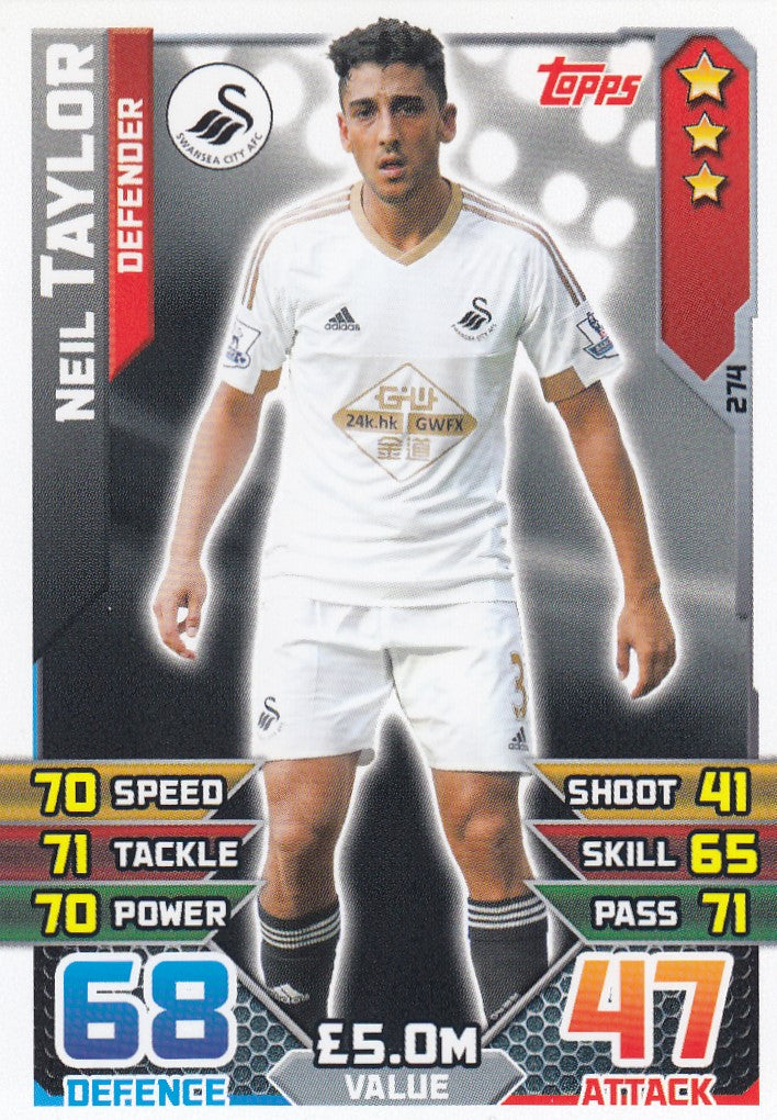 274. NEIL TAYLOR - SWANSEA - DEFENDER