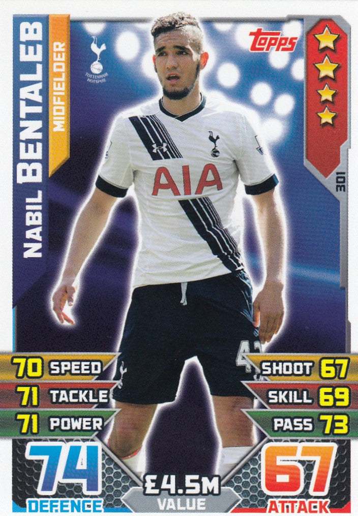 301. NABIL BENTALEB - TOTTENHAM - MIDFIELDER