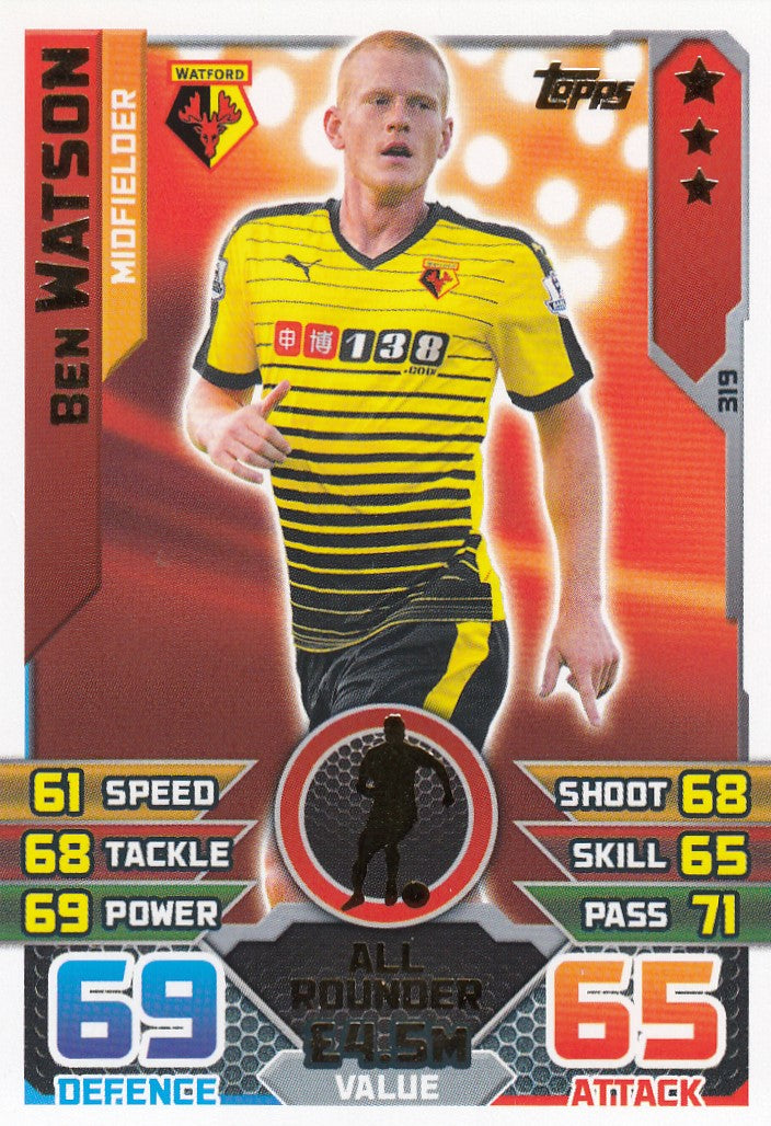 319. BEN WATSON - WATFORD - MIDFIELDER - ALL ROUNDER