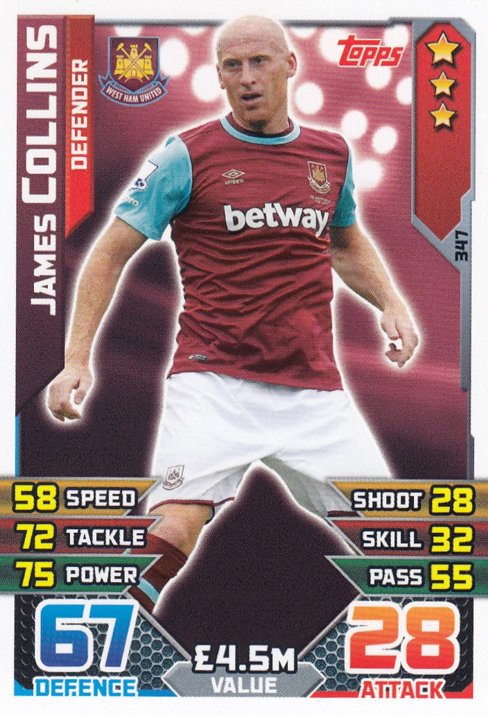 347. JAMES COLLINS - WEST HAM - DEFENDER