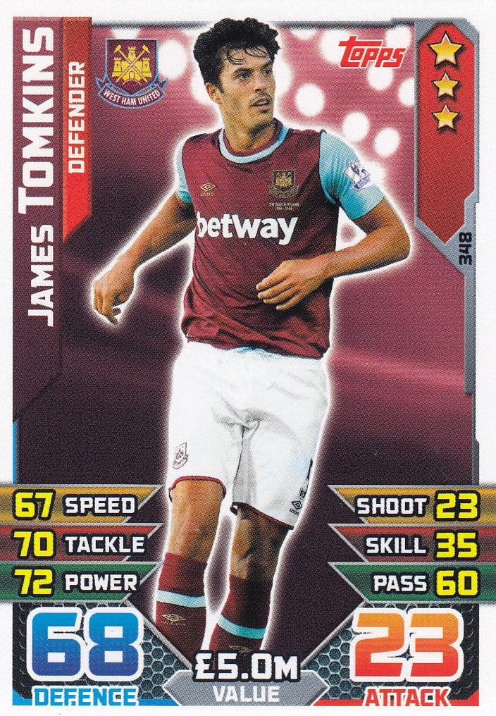 348. JAMES TOMKINS - WEST HAM - DEFENDER