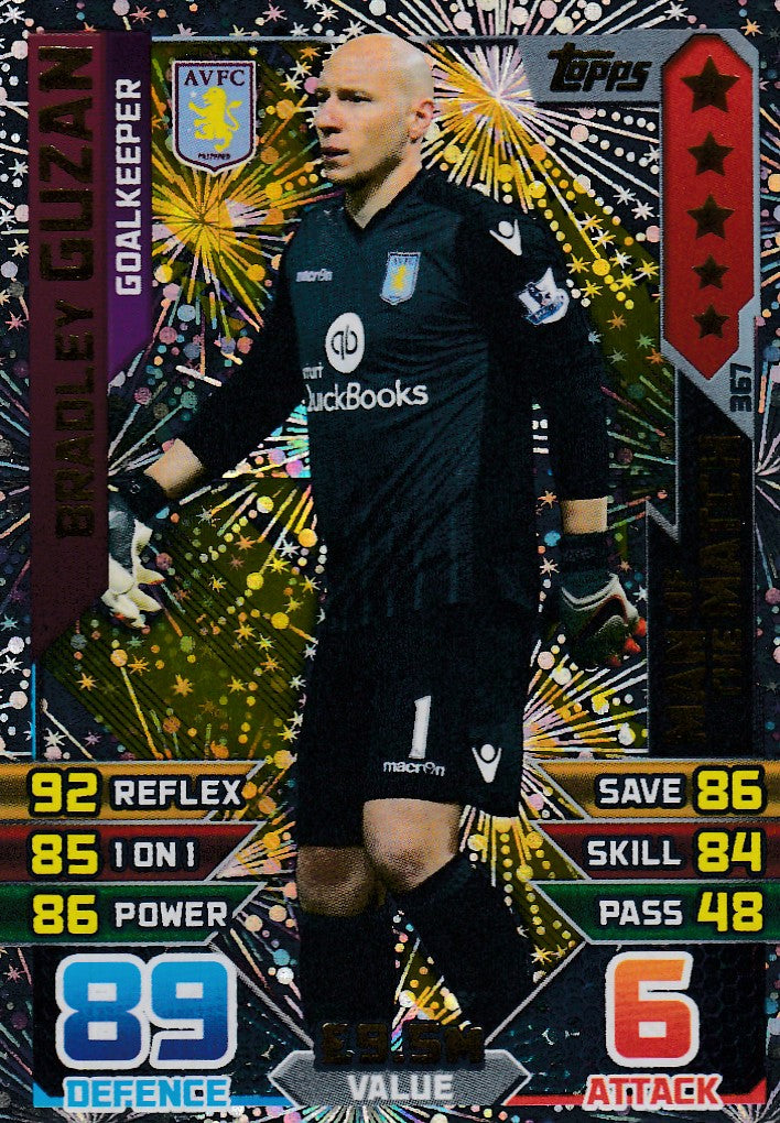 367. BRADLEY GUZAN - ASTON VILLA - GOALKEEPER - MAN OF THE MATCH