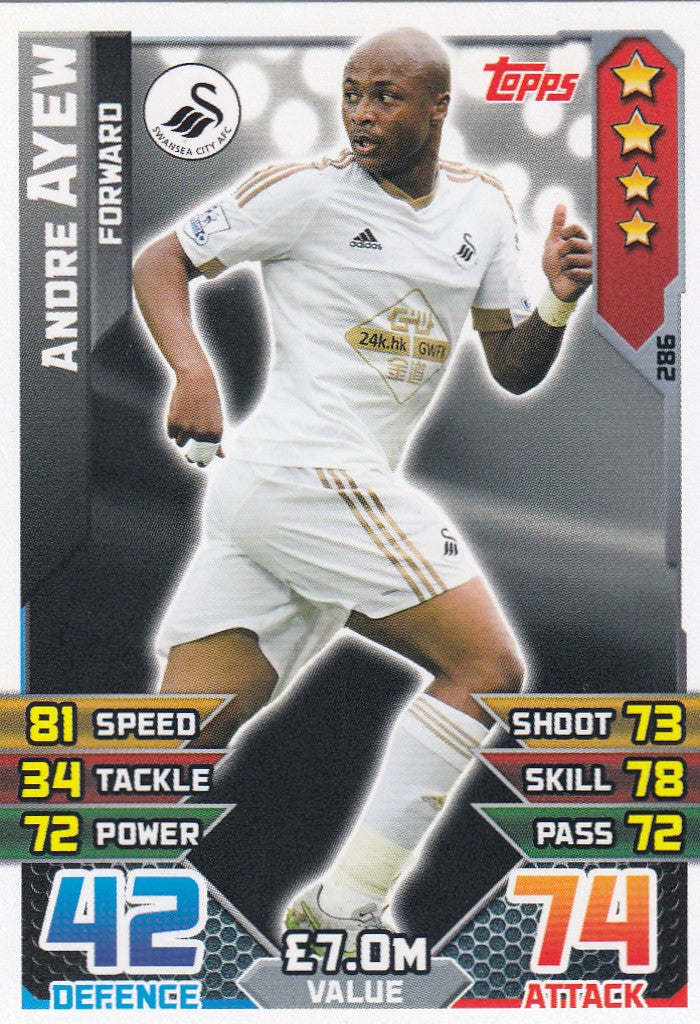 286. ANDRE AYEW - SWANSEA - FORWARD