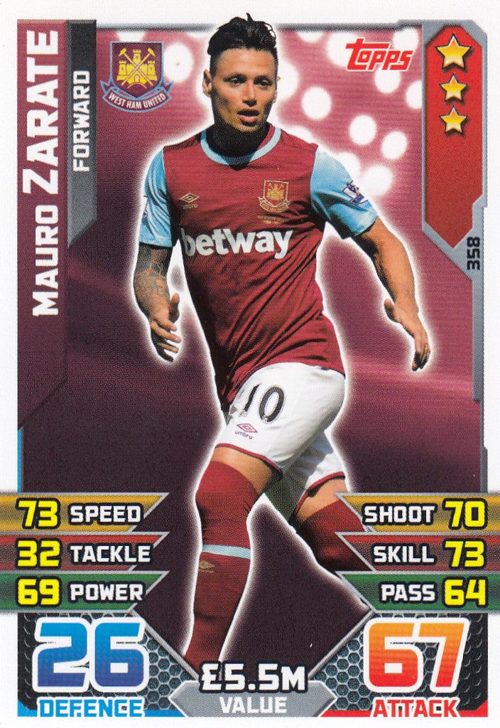 358. MAURO ZARATE - WEST HAM - FORWARD