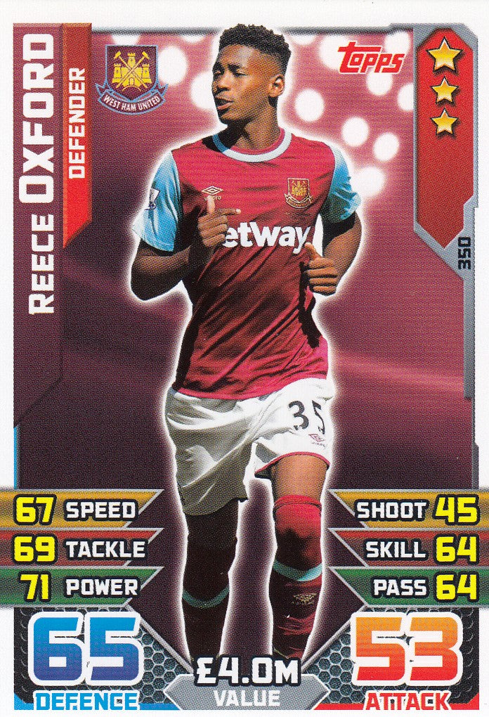 350. REECE OXFORD - WEST HAM - DEFENDER