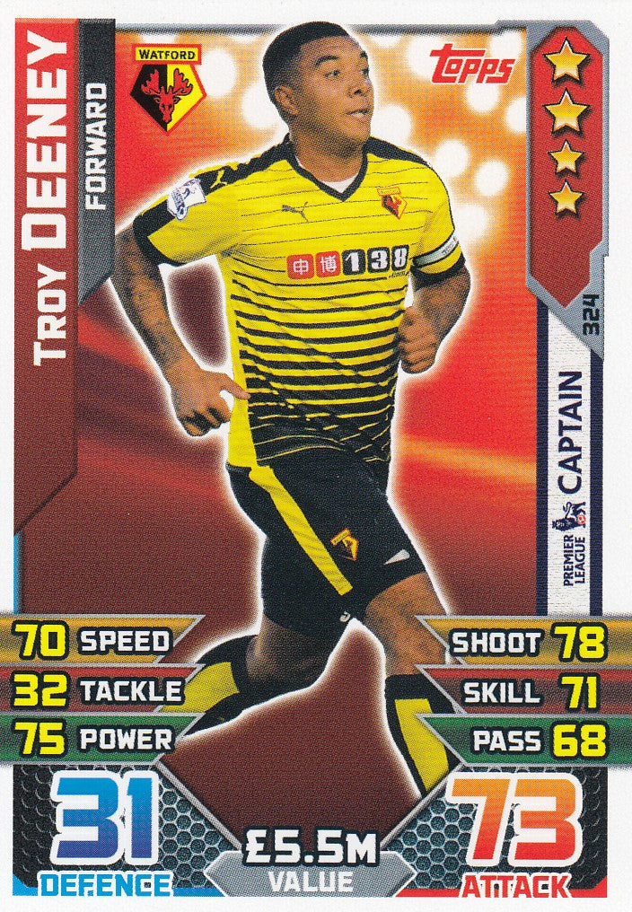 324. TROY DEENEY - WATFORD - FORWARD - CAPTAIN