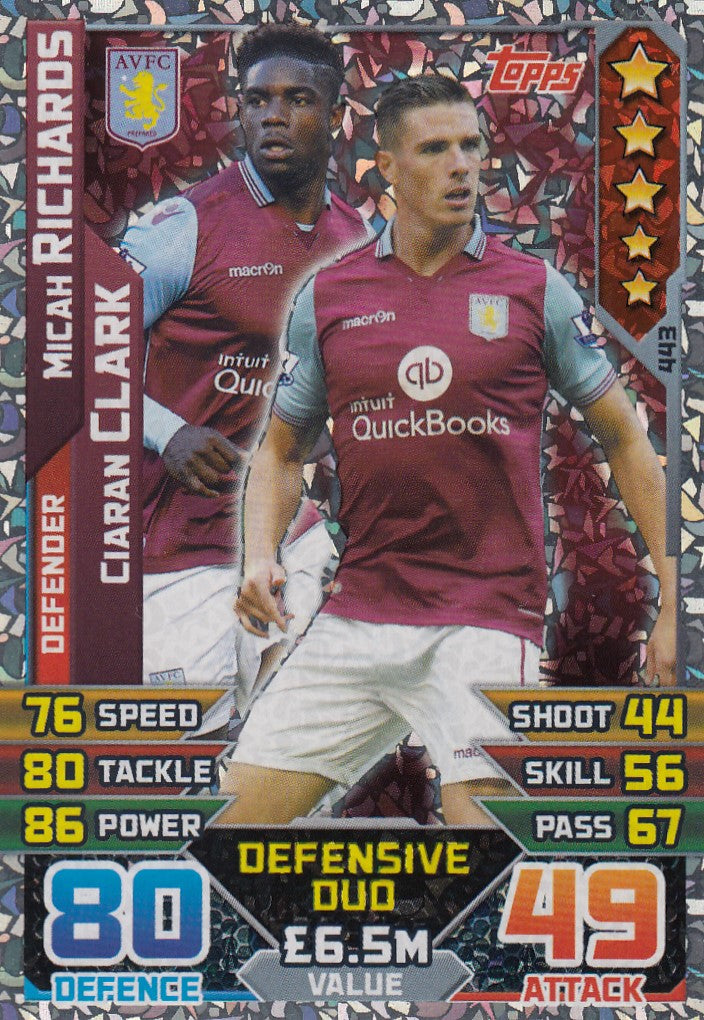 443. MICAH RICHARDS / CIARAN CLARK - ASTON VILLA - DEFENSIVE DUO
