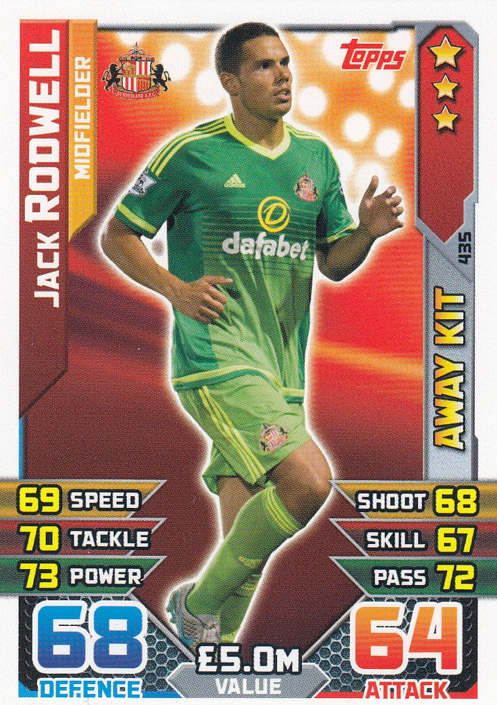 435. JACK RODWELL - SUNDERLAND - MIDFIELDER - AWAY KIT