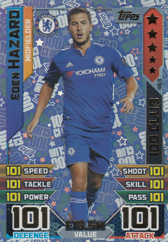 463. EDEN HAZARD - CHELSEA - MIDFIELDER - 100 CLUB