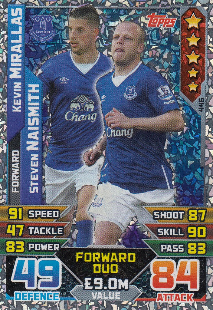 446. KEVIN MIRALLAS / STEVEN NAISMITH - EVERTON - FORWARD DUO