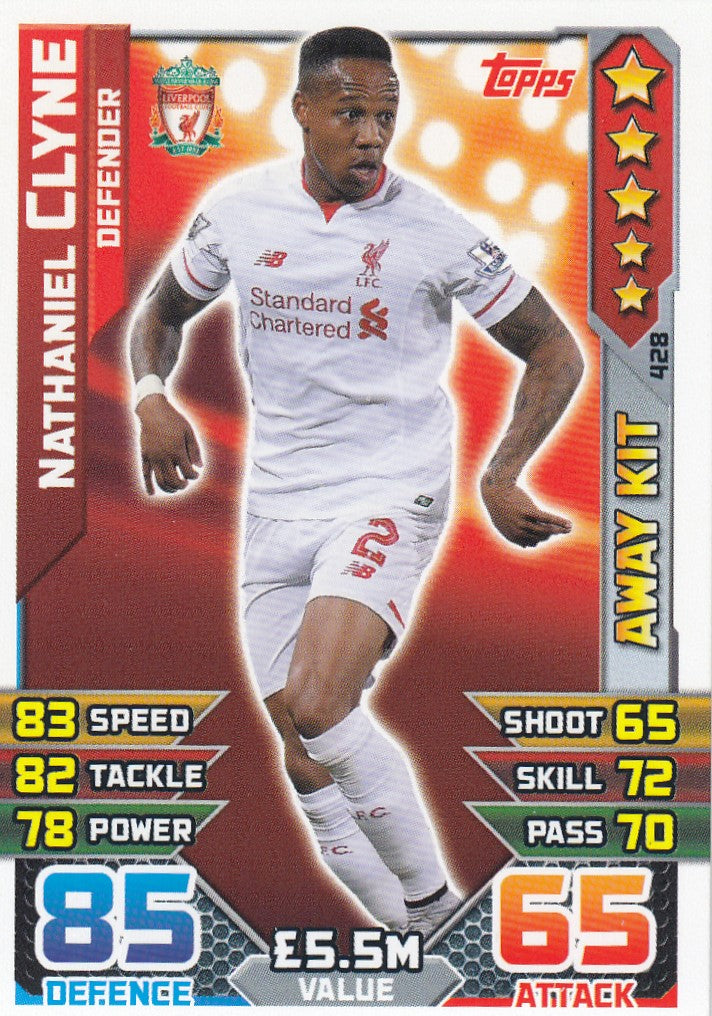 428. NATHANIEL CLYNE - LIVERPOOL - DEFENDER - AWAY KIT