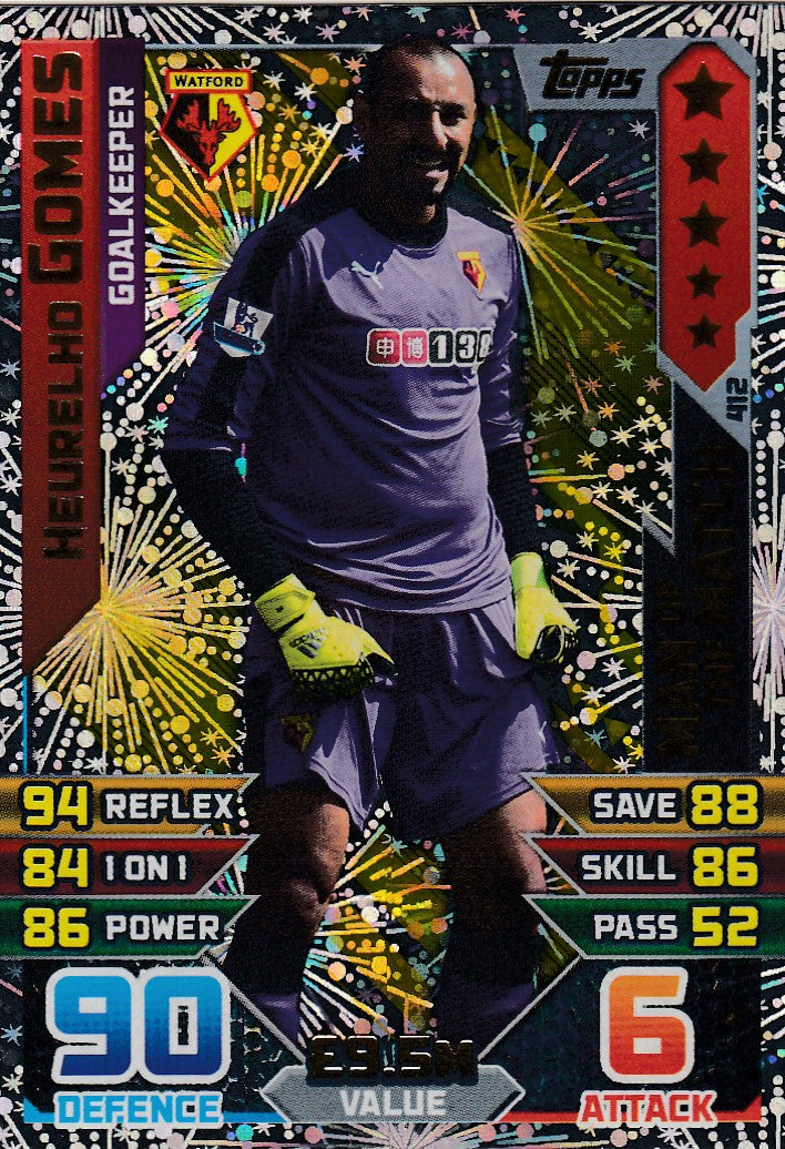 412. HEURELHO GOMES - WATFORD - GOALKEEPER - MAN OF THE MATCH