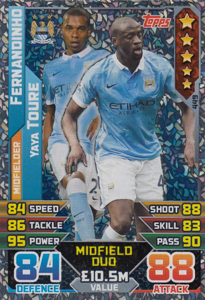 449. FERNANDINHO / YAYA TOURE - MANCHESTER CITY - MIDFIELD DUO