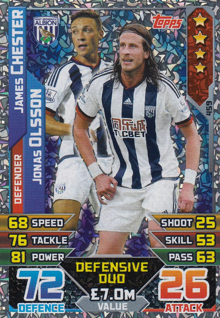 459. JAMES CHESTER / JONAS OLSSON - WEST BROMWICH - DEFENSIVE DUO