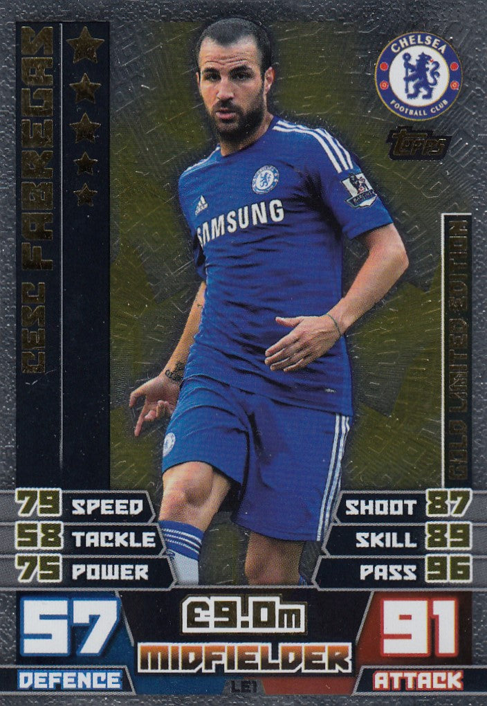 LE1. CESC FABREGAS - CHELSEA - LIMITED EDITION GOLD