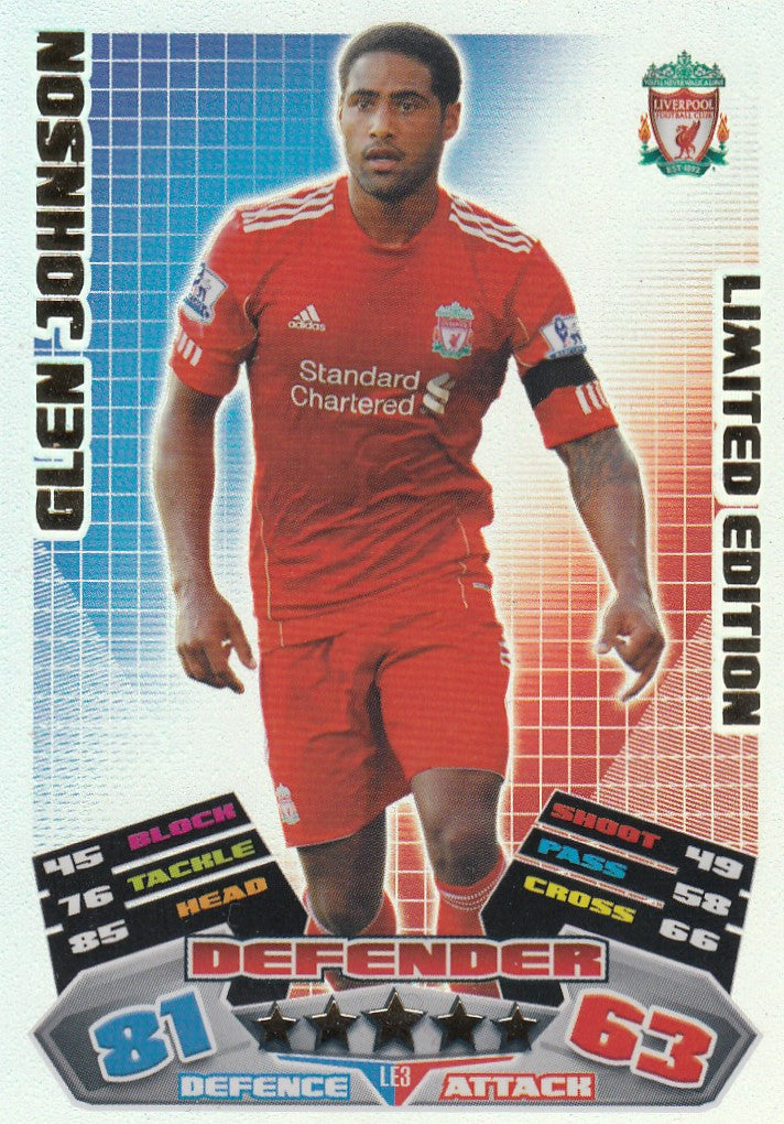 LE3. GLEN JOHNSON - LIVERPOOL - LIMITED EDITION