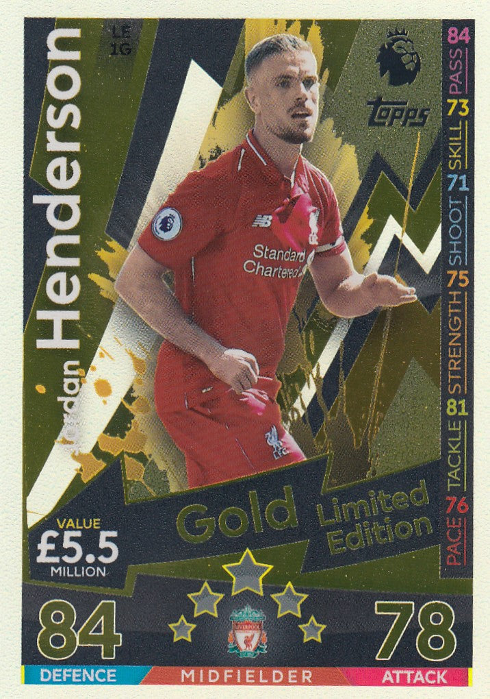 LE-1G - JORDAN HENDERSON - LIVERPOOL - LIMITED EDITION GOLD
