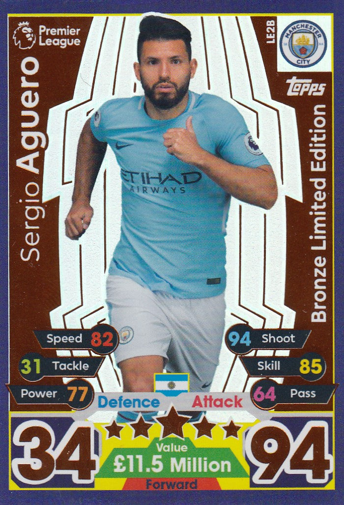LE2B. SERGIO AGUERO - MANCHESTER CITY - LIMITED EDITION BRONZE
