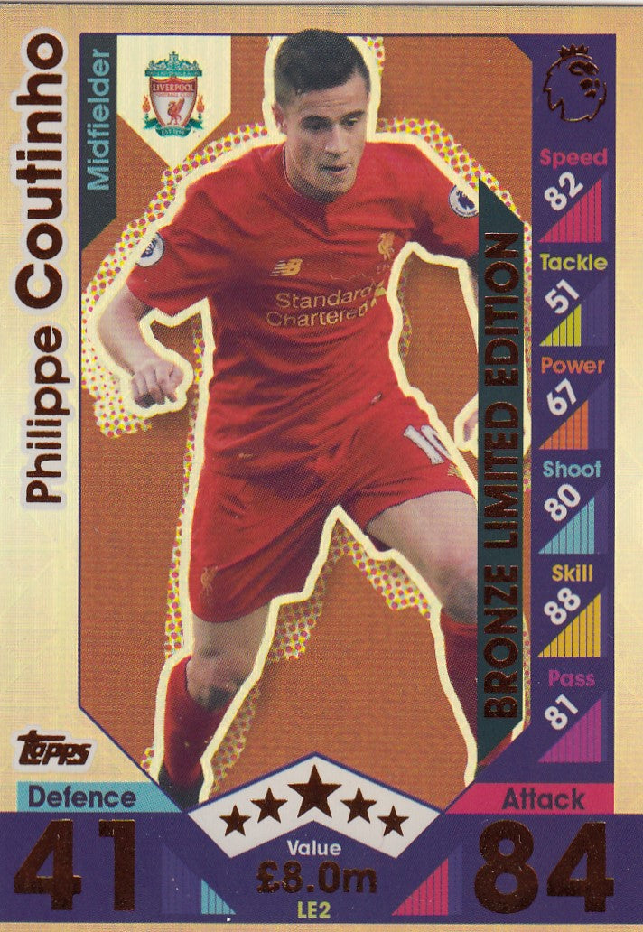 LE2. PHILIPPE COUTINHO - LIVERPOOL - LIMITED EDITION BRONZE