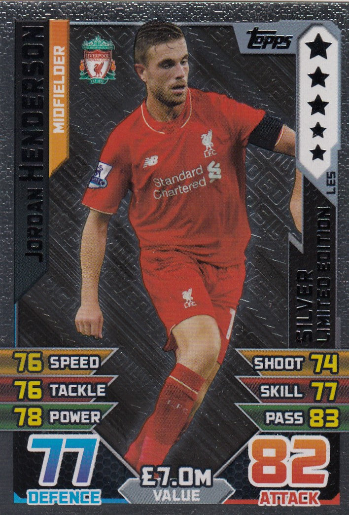 LE5. JORDAN HENDERSON - LIVERPOOL - LIMITED EDITION SILVER