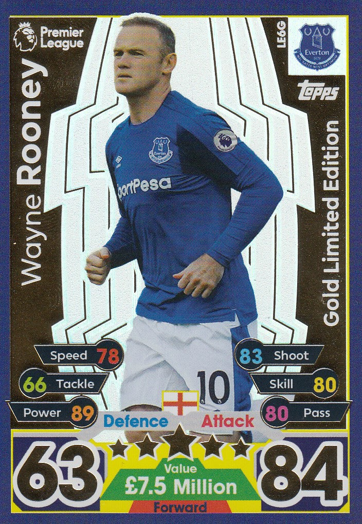 LE6G. WAYNE ROONEY - EVERTON - LIMITED EDITION GOLD