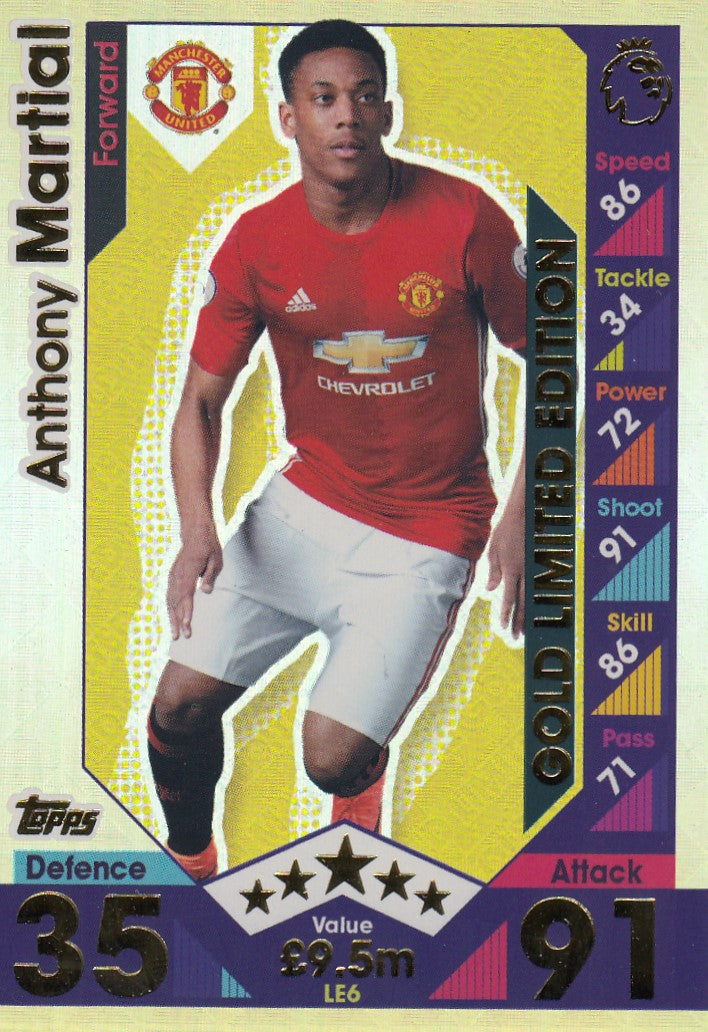 LE6. ANTHONY MARTIAL - MANCHESTER UNITED - LIMITED EDITION GOLD