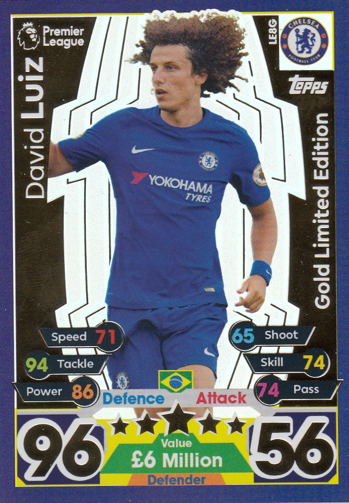 LE8G. DAVID LUIZ - CHELSEA - LIMITED EDITION GOLD