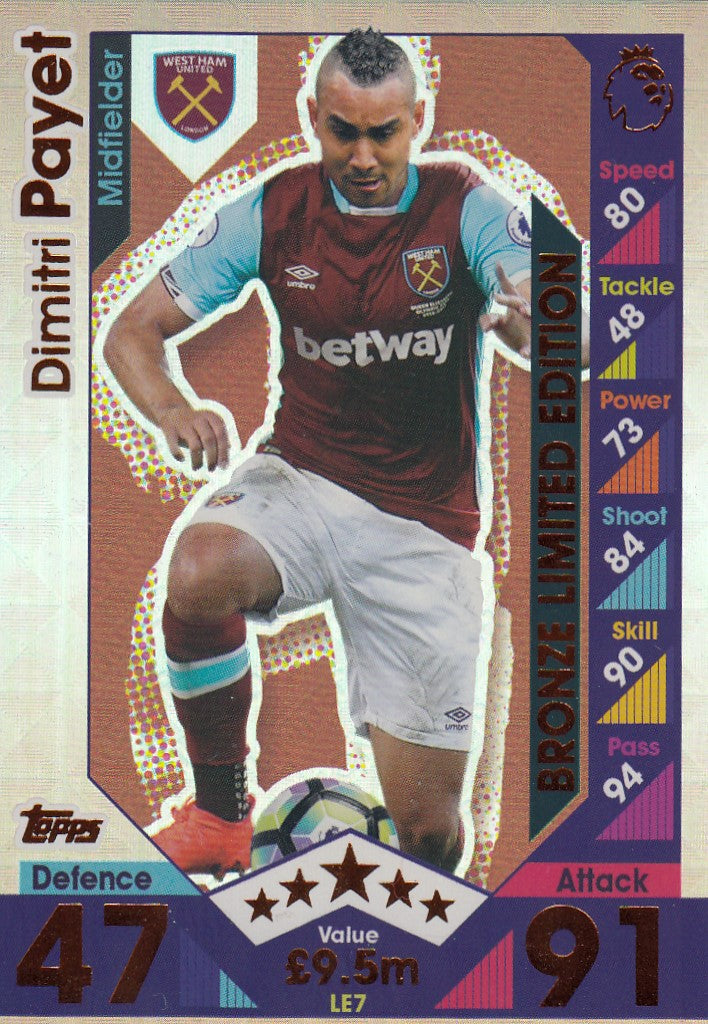 LE7. DIMITRI PAYET - WEST HAM UNITED - LIMITED EDITION BRONZE