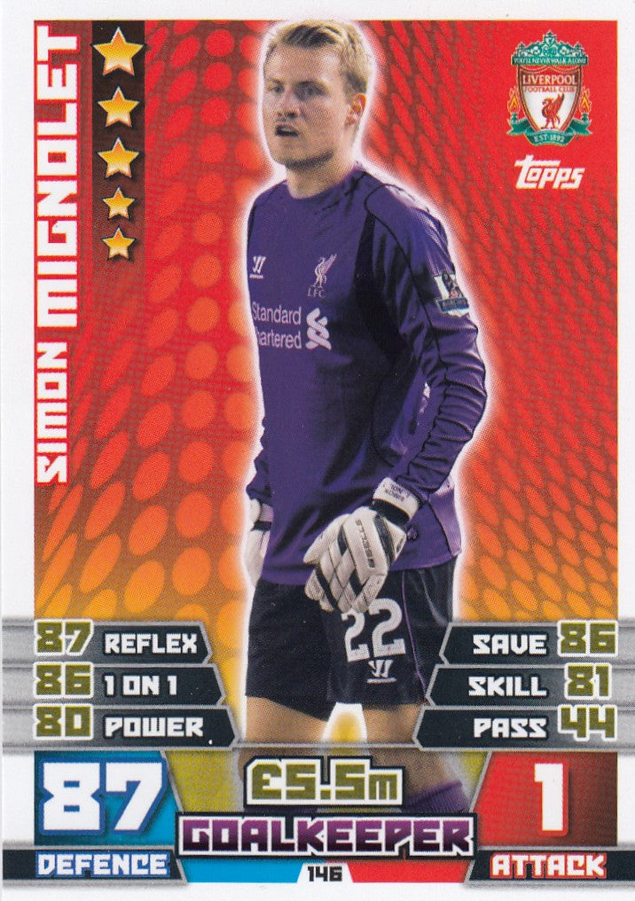 146. SIMON MIGNOLET - LIVERPOOL
